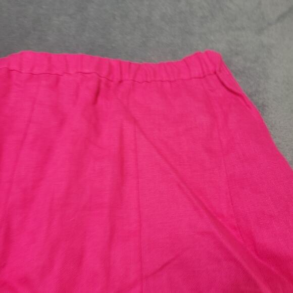 Choices Skirt Women Medium A Line Pink Barbiecore Linen Button Front Maxi Modest - Picture 8 of 12